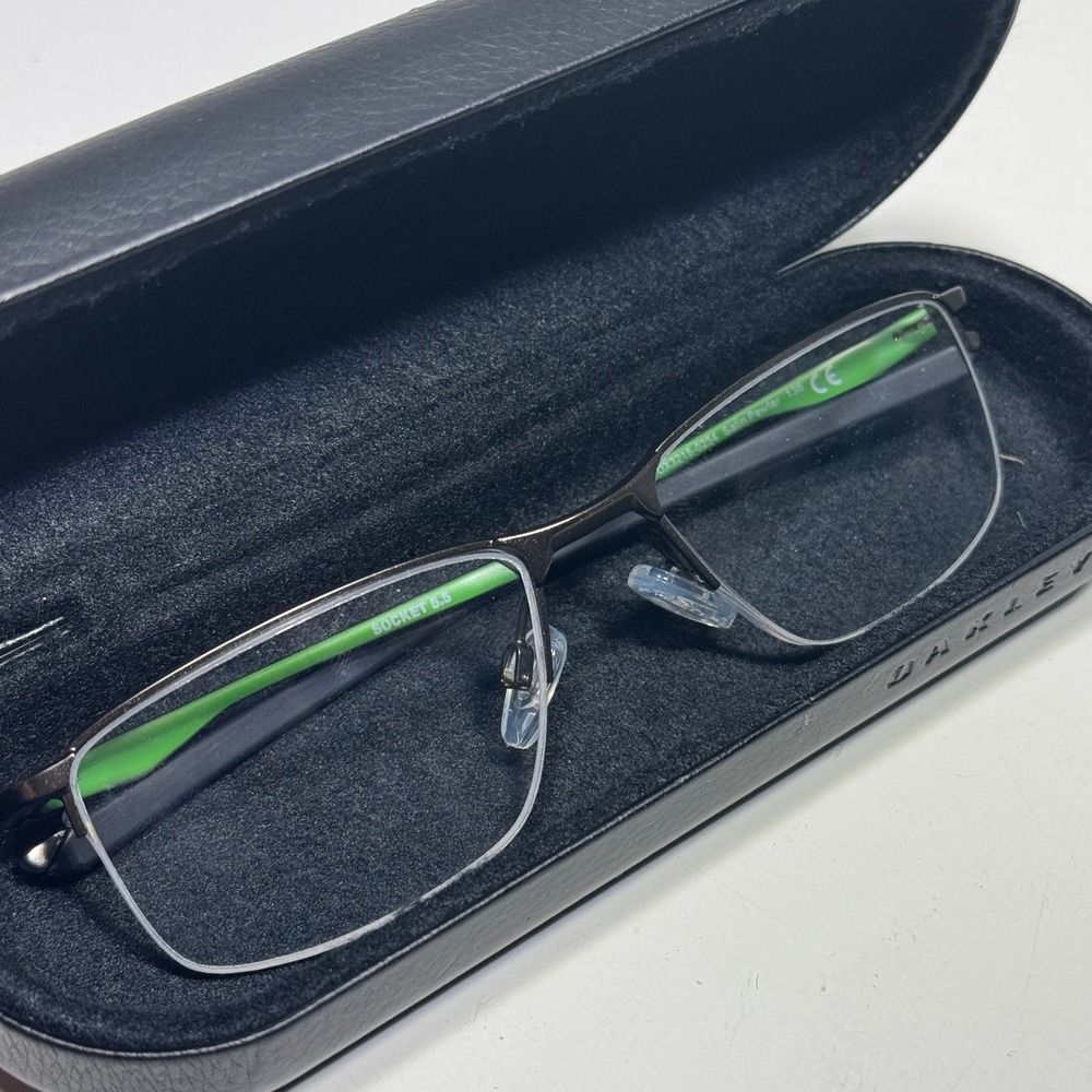 Oakley Socket 5.5 OX3218-0254 Eyeglasses Pewter Green Frames Only
